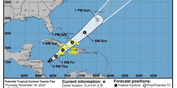 COE eleva a 19 las demarcaciones en alerta por posibles efectos de potencial ciclón tropical