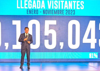 El país recibe 9.1 millones de visitantes en 11 meses y va rumbo a los 10